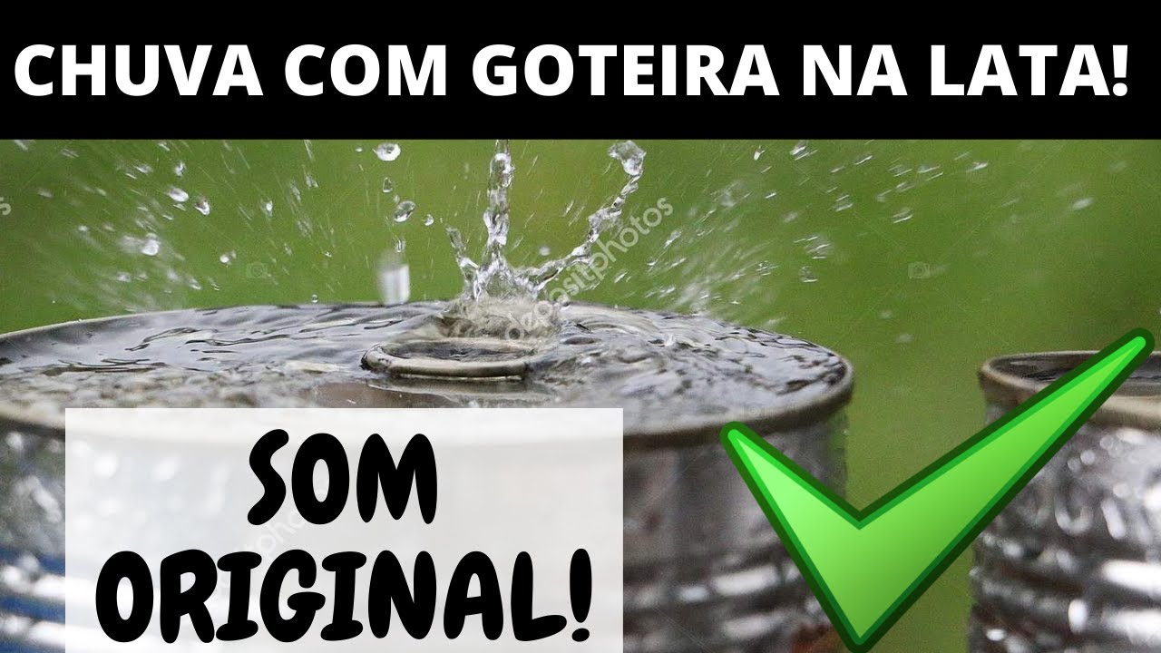 SOM DE CHUVA E GOTEIRA NA LATA (8 HORAS EM TELA PRETA) - NOITE CHUVOSA PARA DESCANSAR E DORMIR BEM!