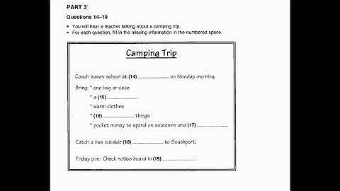 Study English online (B1). Preliminary English Test (PET) Listening Book 4 : Test 3 part 3