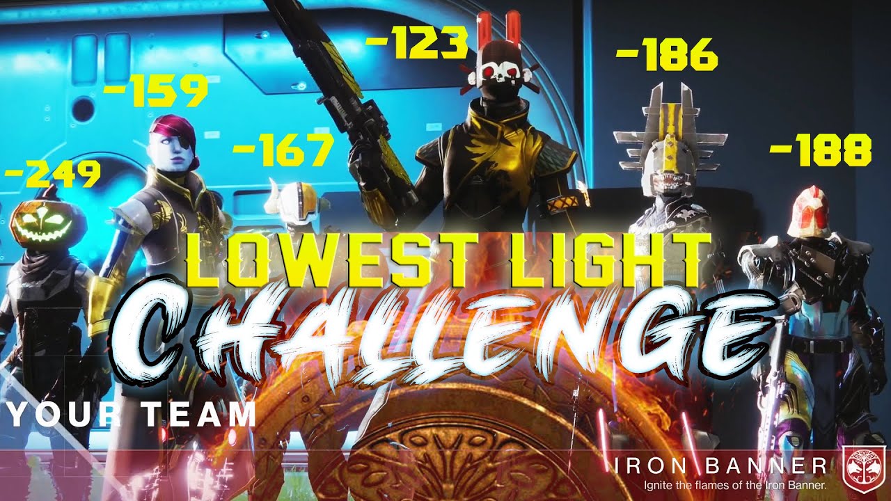 Is It Possible?? Destiny 2 LOWEST LIGHT Iron Banner Challenge!