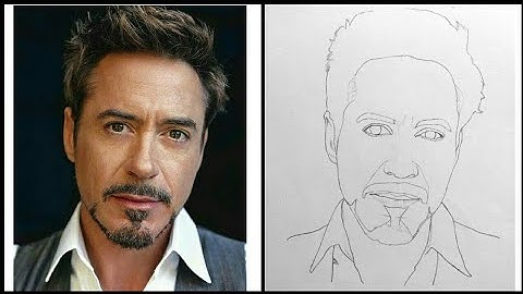Robert Downey Jr - Tony Stark (Iron Man) drawing face step by step easy Tutorial | Part - 1