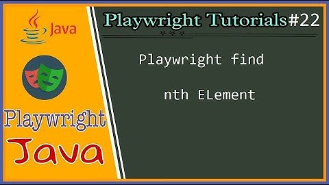 #tutorials 22 || Playwright Identify nth Element