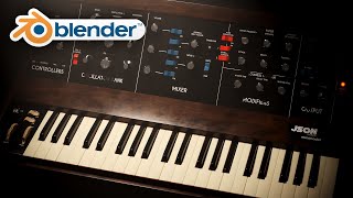 Playable 80's Synth Made in Blender