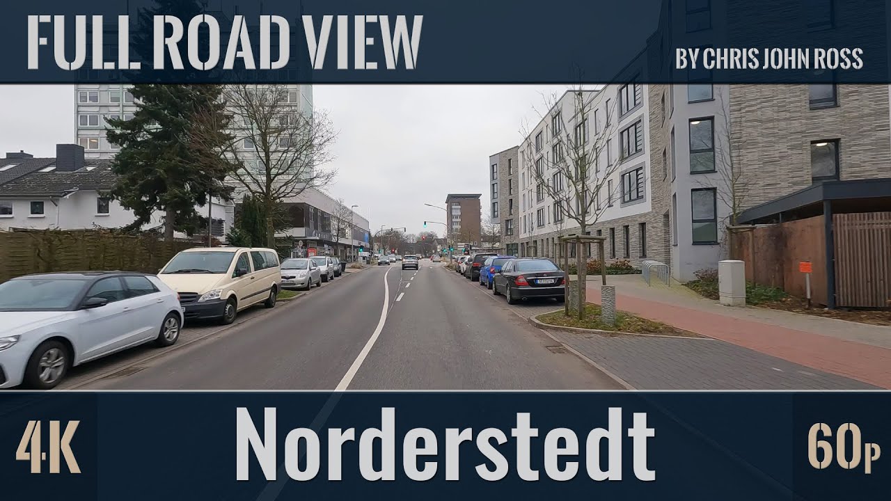 Norderstedt, Germany: Stadtfahrt Ost-Mitte - City Tour East-Center - 4K (2160p/60p)