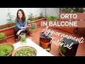 ORTO IN BALCONE: aggiornamenti, pomodori, aromatiche, lotta agli afidi + TUTORIAL SGABELLI in legno