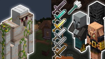 IRON GOLEM VS ALL SWORD-WIELDING PIGLIN BRUTES, VINDICATORS AND WITHER SKELETONS | MINECRAFT