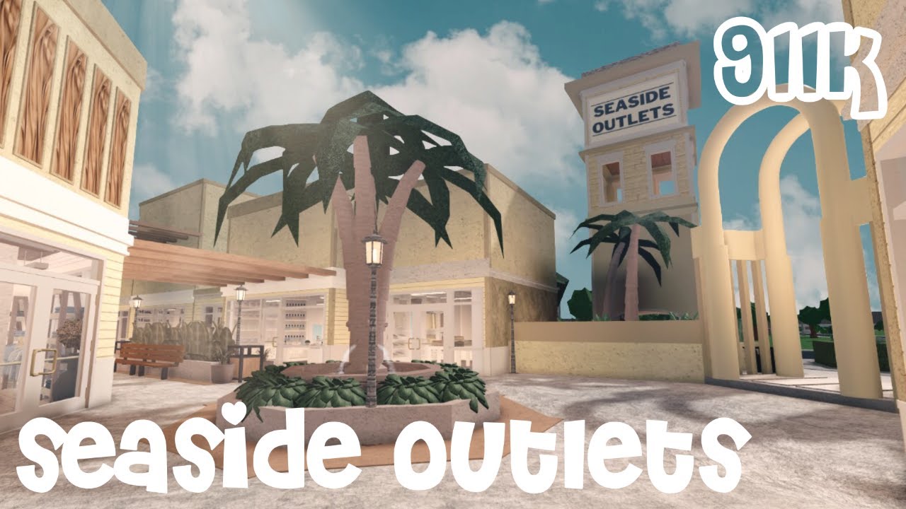 Seaside Outlet Mall Speed Build Roblox Bloxburg Tour Youtube - outlet mall roblox
