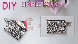 DIY simple pouch/How to sew a zipper well/기본 지퍼파우치를 만드는 방법/깔끔하게 지퍼 바느질하기/미니 카드파우치[JSDAILY]