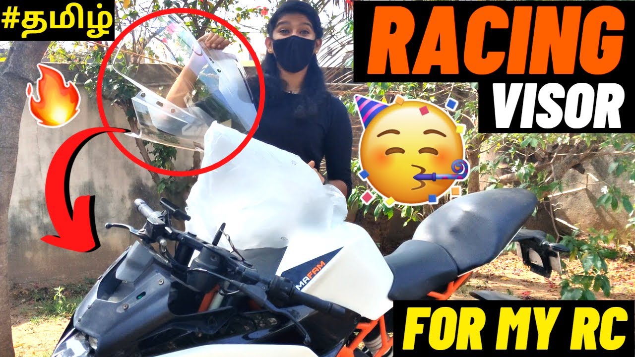 😈My bike new look 🔥 KTM rc200 powerparts visor KTM bikergirl