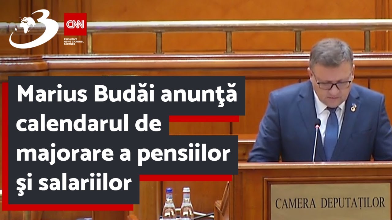 Marius Budăi anunţă calendarul de majorare a pensiilor şi salariilor