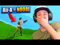 Ali-A REACTS to his FIRST EVER Fortnite game! (FUNNY)