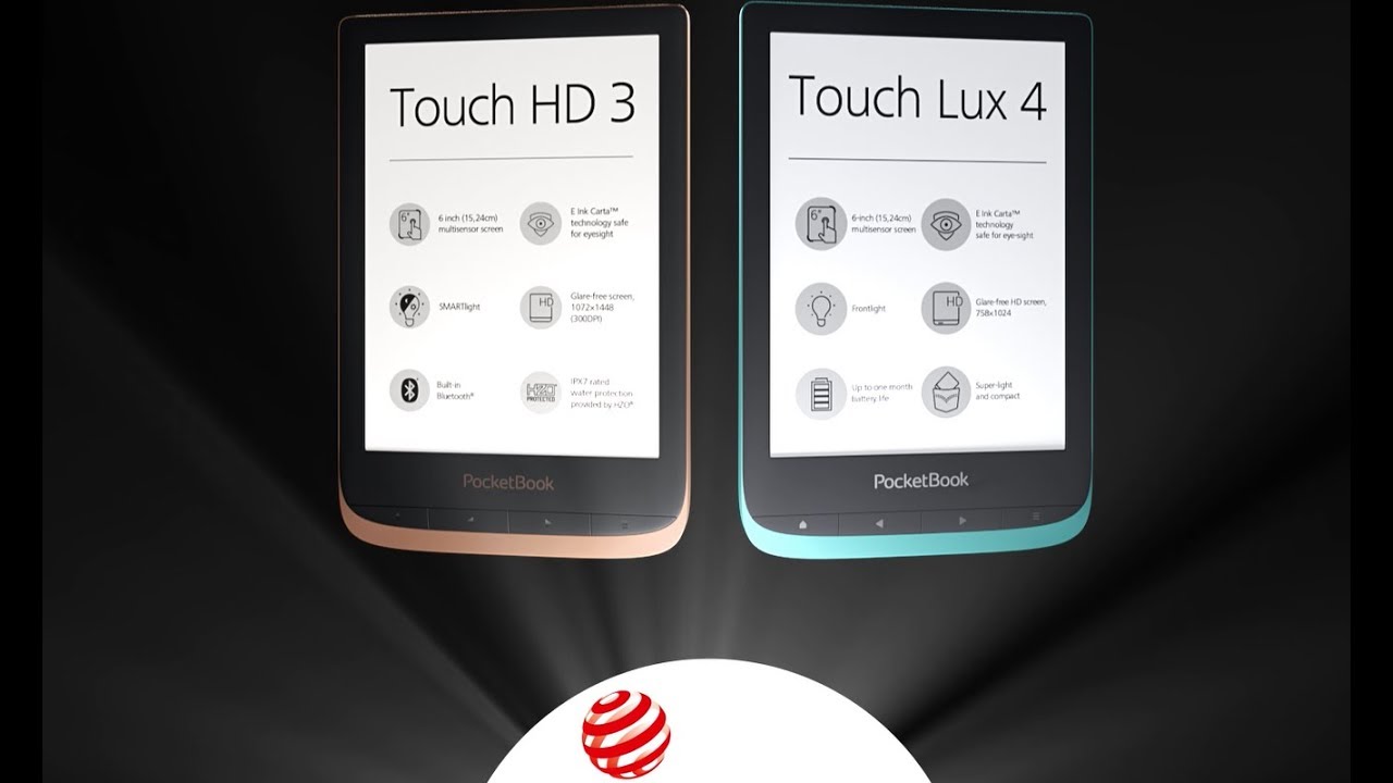 PocketBook Touch HD 3 and Touch Lux 4 won another Red Dot Award: Product  Design 2019 - YouTube