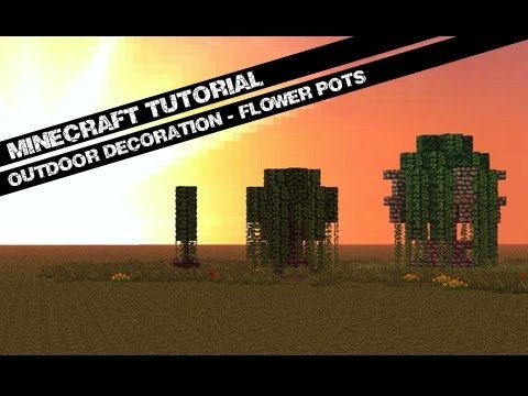  Minecraft  Tutorial How To Build Flower Pots Outdoor  