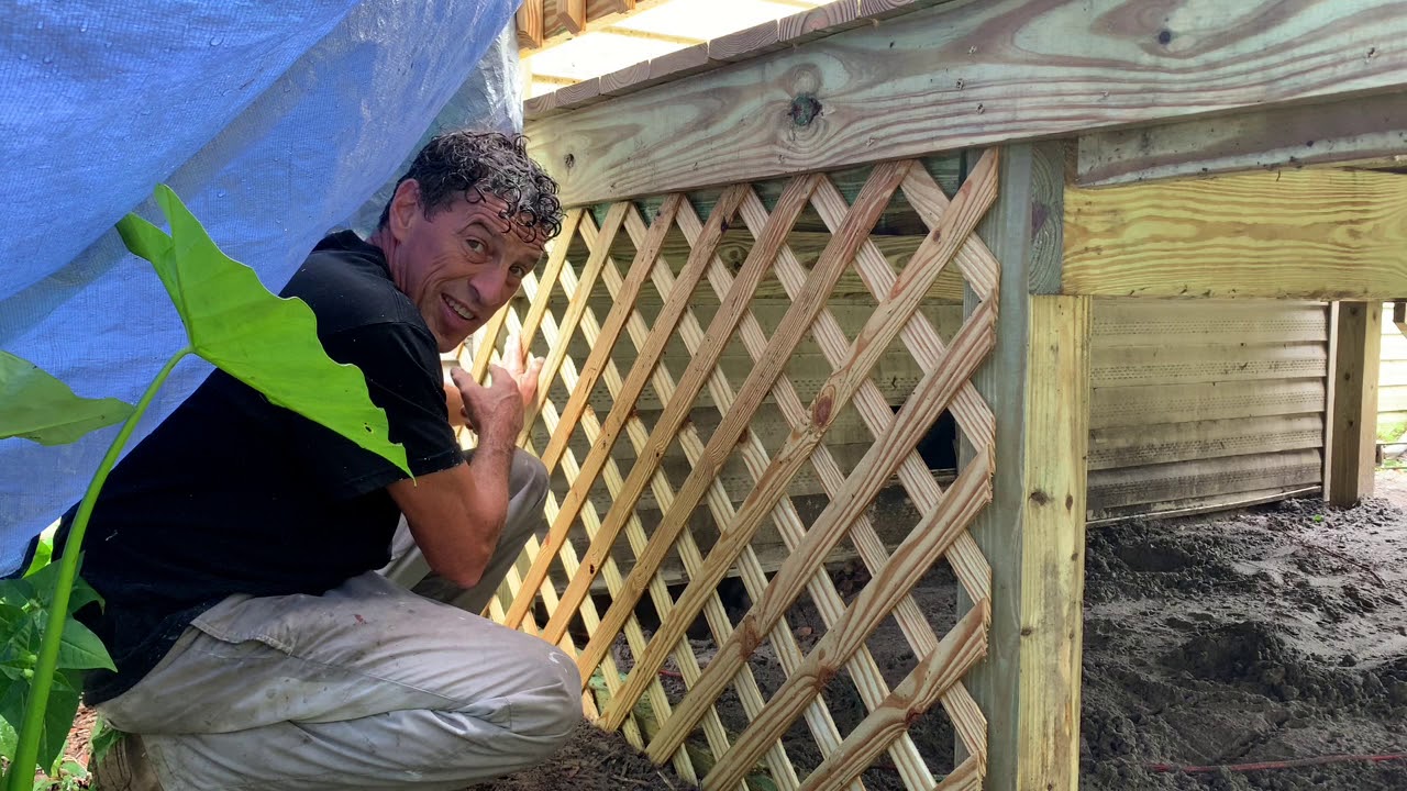 DIY under deck latticework - YouTube