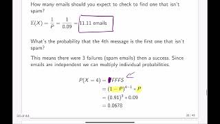 The Geometric Distribution: Expected Value, Probabilities with R using dgeom () and pgeom()