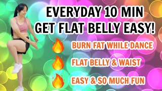 10 min burn fat & lose weight cardio dance workout?burn fat?slim down waist?flat belly?weight loss