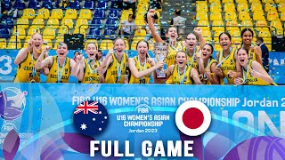 FINAL: Australia v Japan | Full Basketball Game | FIBA U16 Women's Asian Championship 2023