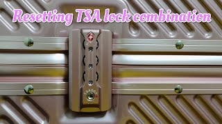 How to reset TSA lock combination ( Tanobi suitcase )