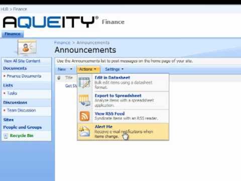 setup e mail alert notifications in sharepoint 2007 youtube sharepoint 2007