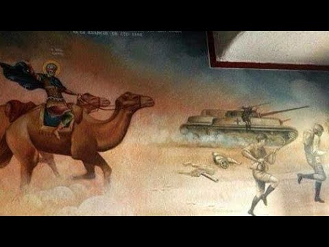 هزيمه روميل ثعلب الصحراء على يد القديس المصرى مارمينا خلى الجنود الالمان يجروا لما شافوه