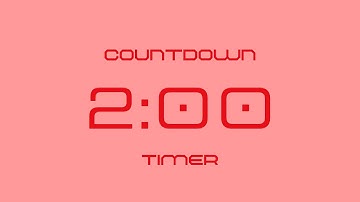 ⏰ 2 Minute Timer with Alarm | 120 Seconds Countdown | Without Music | Digital Time Ticker Clock ⏳