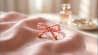 Beaded BOW Ring in 4 MINUTES! 🔥 Beautiful, Quick & SUPER Easy 🎀