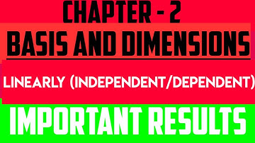 LECTURE 2.1//IMPORTANT RESULTS of (L.I./L.D)