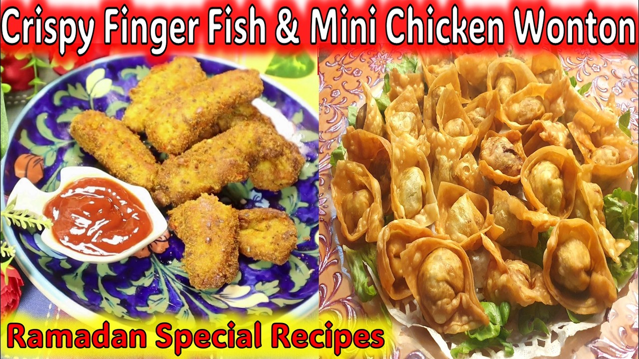 Ramadan Recipes | Mini Chicken Wonton | Crispy Fried Finger Fish | Make n Freeze | One Bite Recipes