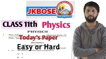 JKBOSE CLASS 11TH Today
