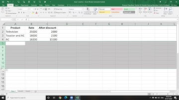 Class 7 Excel (Select and Deselect)