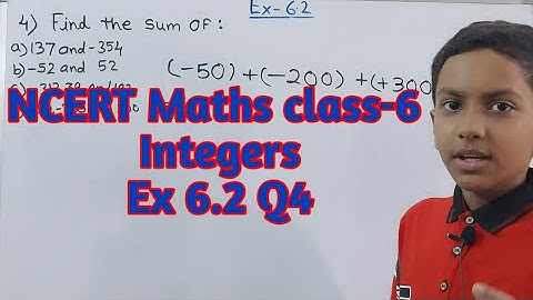NCERT Maths Class 6 Integers| Question 4 Exercise 6.2 Chapter 6 Integers | Unlock Your Learning |