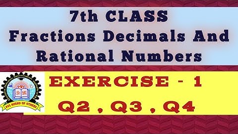 7th class maths Fractions Decimals and Rational Numbers exercise 1 in telugu