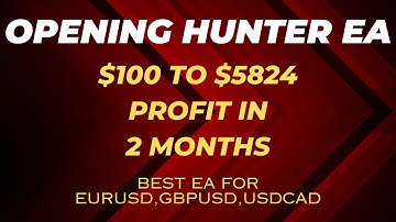 Opening Hunter EA Forex MT4 EA $100 To $5824 Profit In 2 Months | Best forex robots