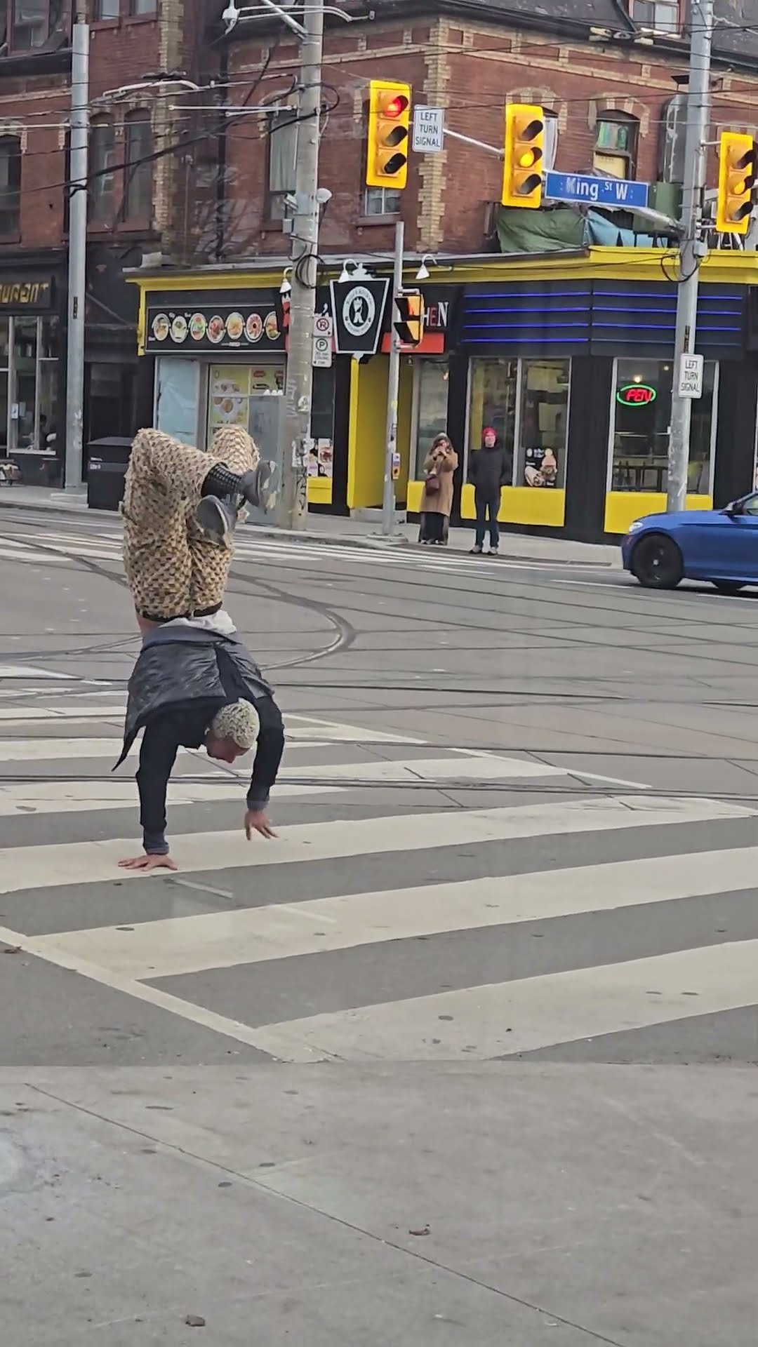 Crosswalk Handstand || ViralHog