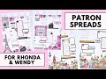 PLAN WITH ME | PATRON SPREADS FOR RHONDA &amp; WENDY | THE HAPPY PLANNER