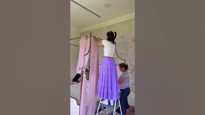 customize my clients canopy bed! 💓