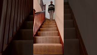 How to fall off a staircase #shorts #falling #stairs