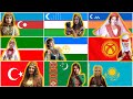 Büyük türk devletleri (Azer, Karakalpak, Kazakh, Uzbek, Kyrgy, Turkmen, Bashkir, Turk, Tatar)