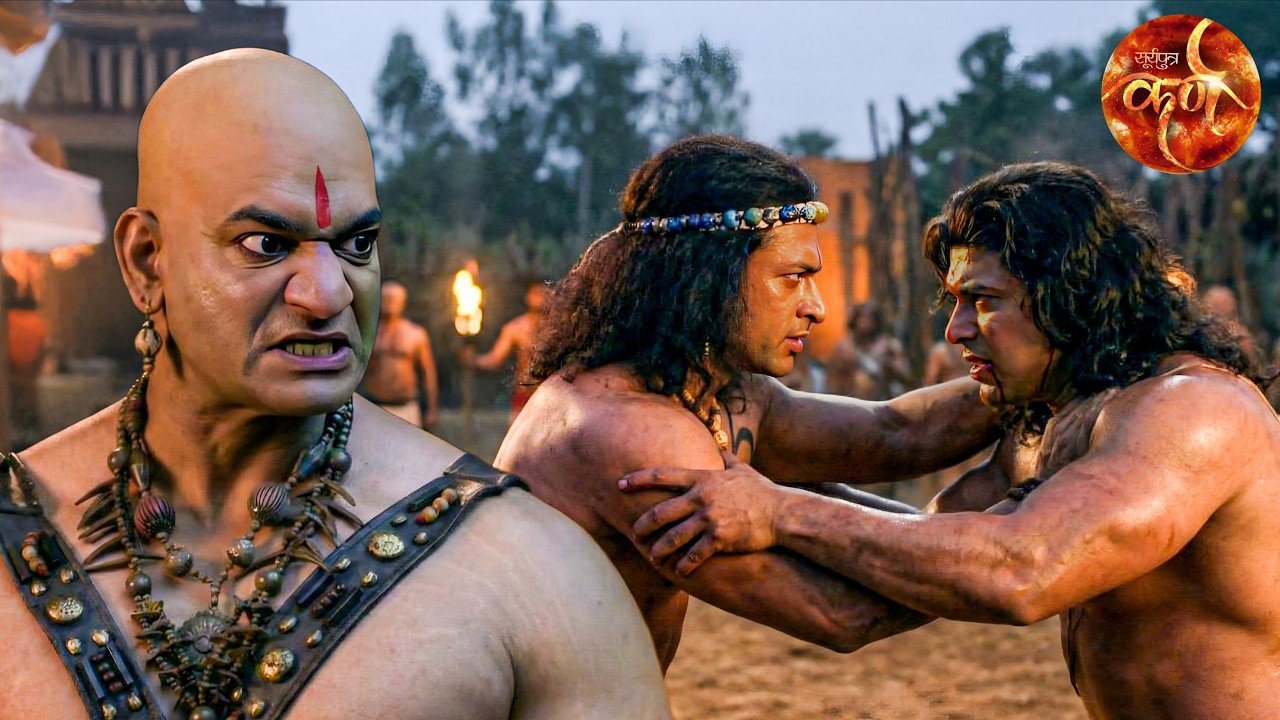 अपने पिता भीम से अपने पुत्र बर्बरीक को लड़ता देख घटोत्कच को आया गुस्सा || Suryaputra Karn