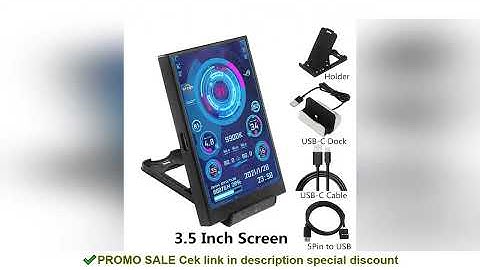 3.5 / 5 / 8.8 Inch IPS Type-C Secondary Screen Mini Computer Secondary Screen CPU GPU RAM HDD Monito