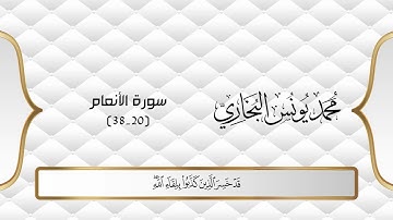 من سورة الأنعام من الآية 20 - 38 || محمد يونس البخاري