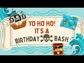 Yo Ho Ho! Pirate Birthday Bash 🏴‍☠️ 2 Hour Party Screen with Tropical Music &amp; Animated Pirate Fun