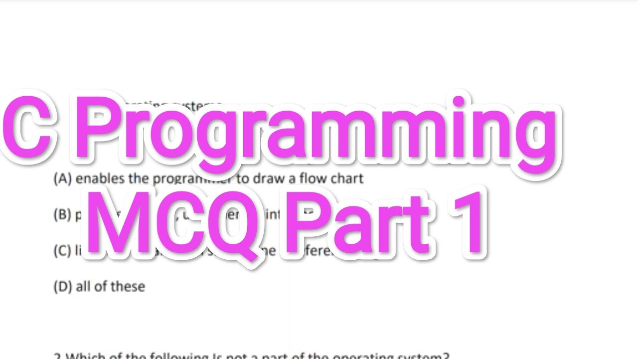 programming and problem solving mcq pdf