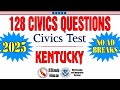 128 Civics Questions for US Citizenship Test 2025 Kentucky