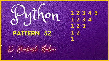 PYTHON PATTERN PROGRAM 52