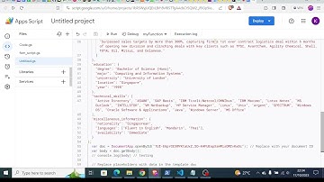 JSON to Google Doc  App script automation