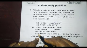6th social science book back questions / Achieving equality / civics @UPDATESTUDYPRACTICE