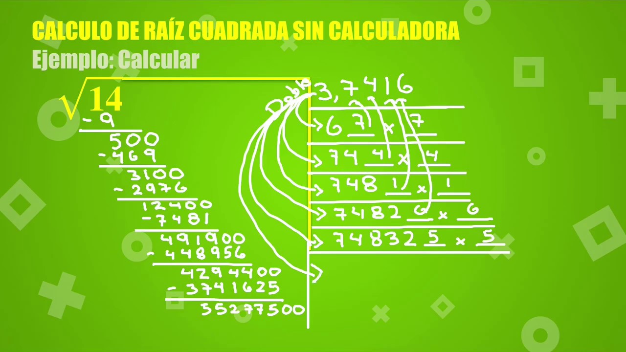 Como Sacar La Raiz Cuadrada Sin Calculadora