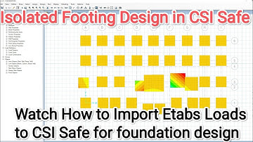 Footing design in SAFE using the files exported from ETABs.