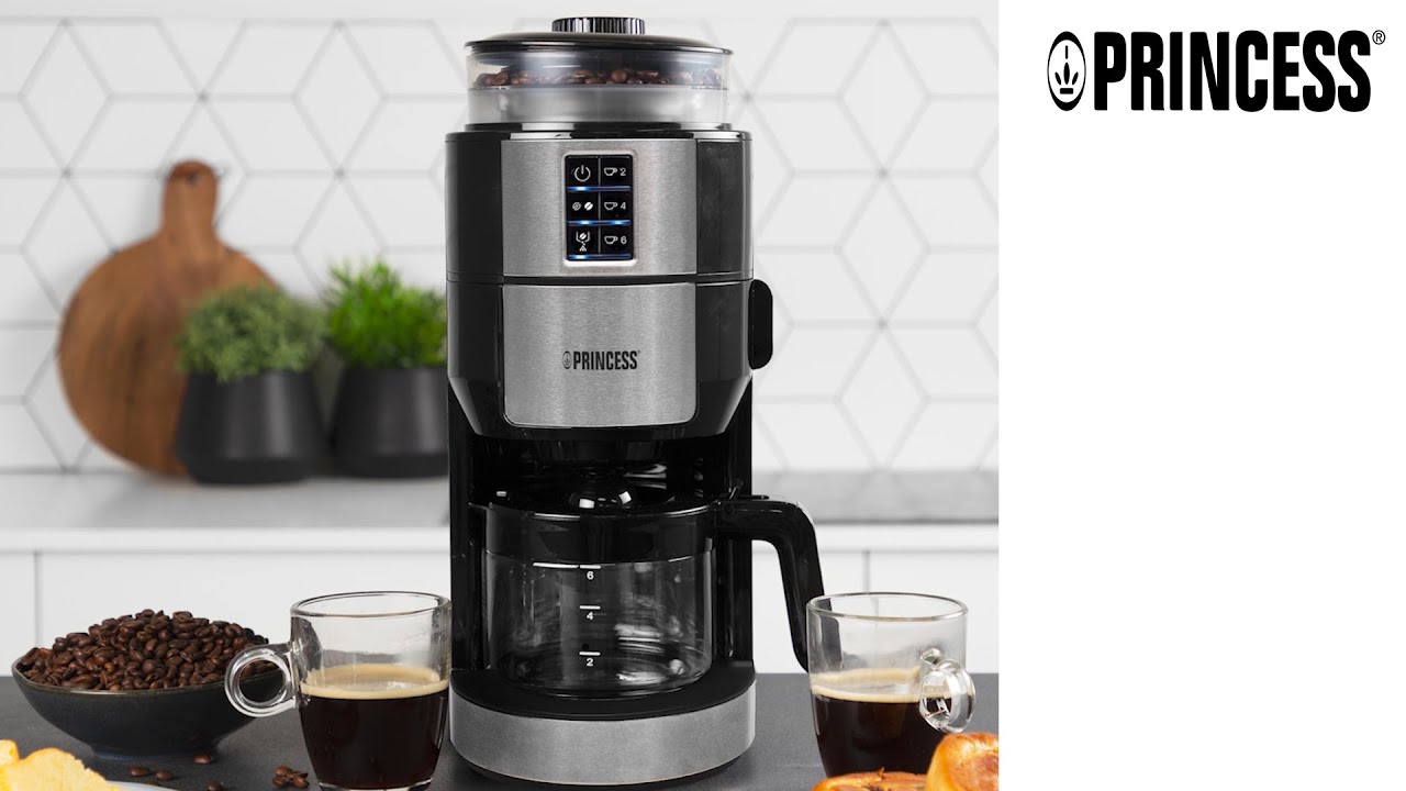 Princess 249408 Grind & Brew Compact Deluxe Coffee Maker YouTube