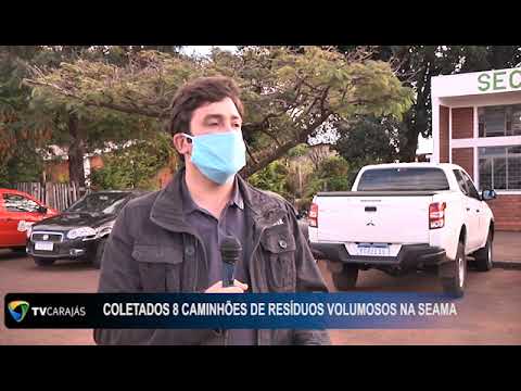 Coletados 8 caminhões de resíduos volumosos na SEAMA